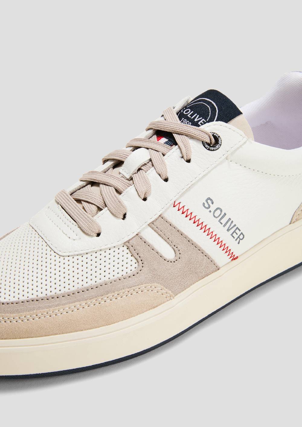 S.Oliver Sneaker aus Leder mit Logo-Detail Schlussverkauf