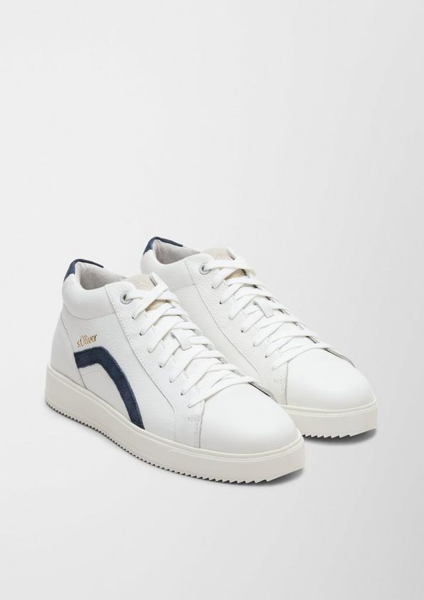 S.Oliver Leder-Sneaker mit Kontrast-Details Begrenzte Freigabe