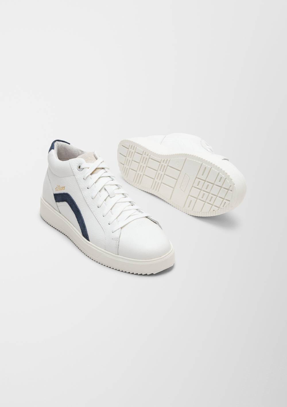 S.Oliver Leder-Sneaker mit Kontrast-Details Begrenzte Freigabe