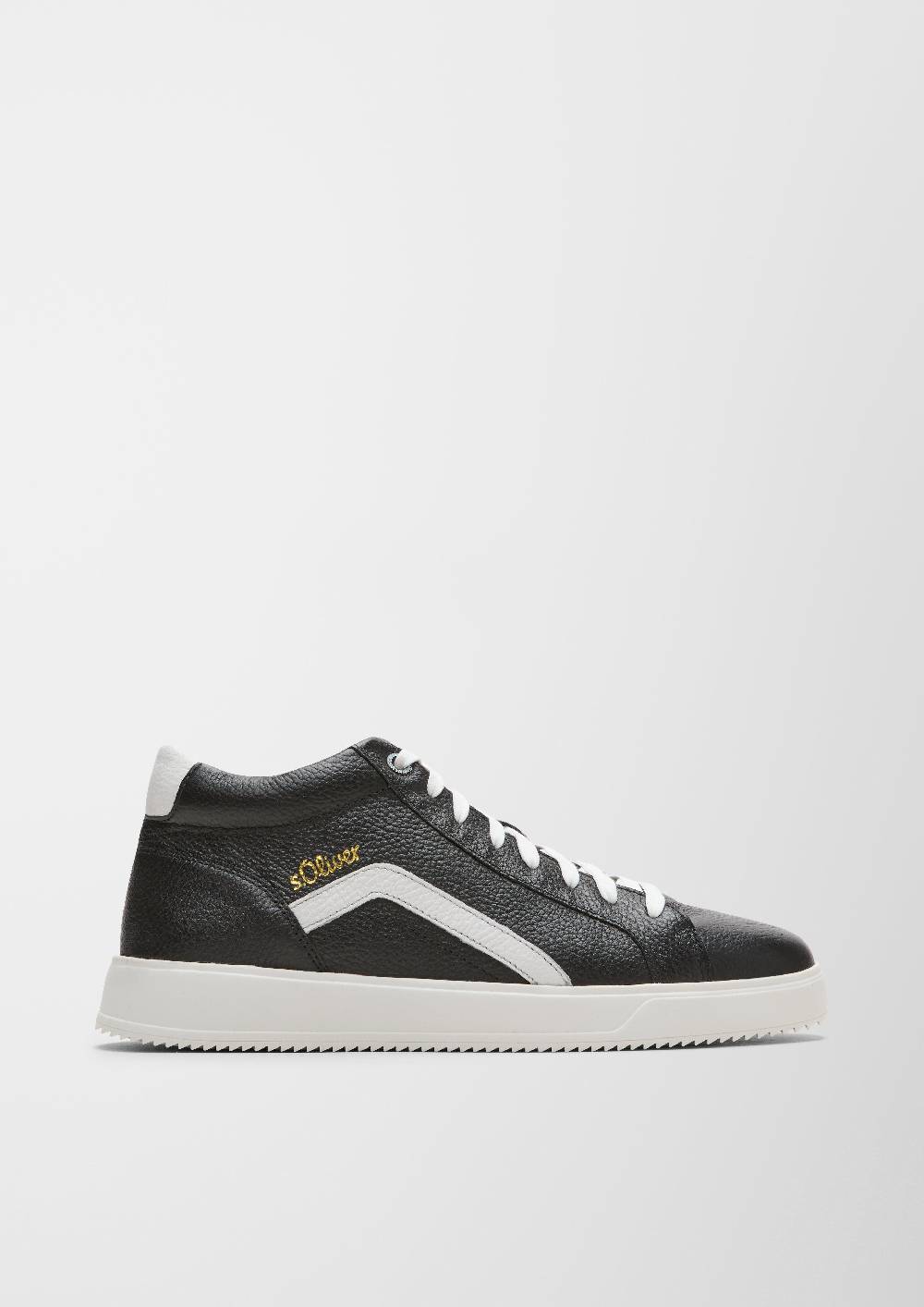 S.Oliver Leder-Sneaker mit Kontrast-Details Letzte 3 Tage