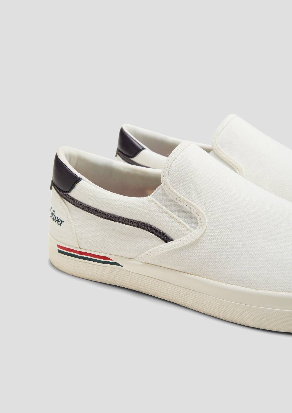 S.Oliver Textil-Slipper mit Gummisohle und Logo-Detail Speichern exportieren
