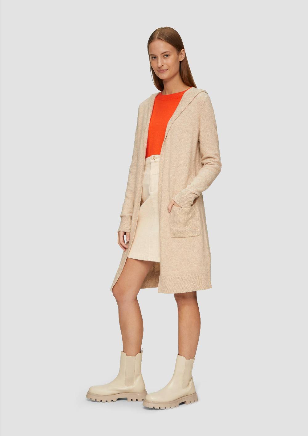 S.Oliver Long-Cardigan mit Kapuze Sonderangebot