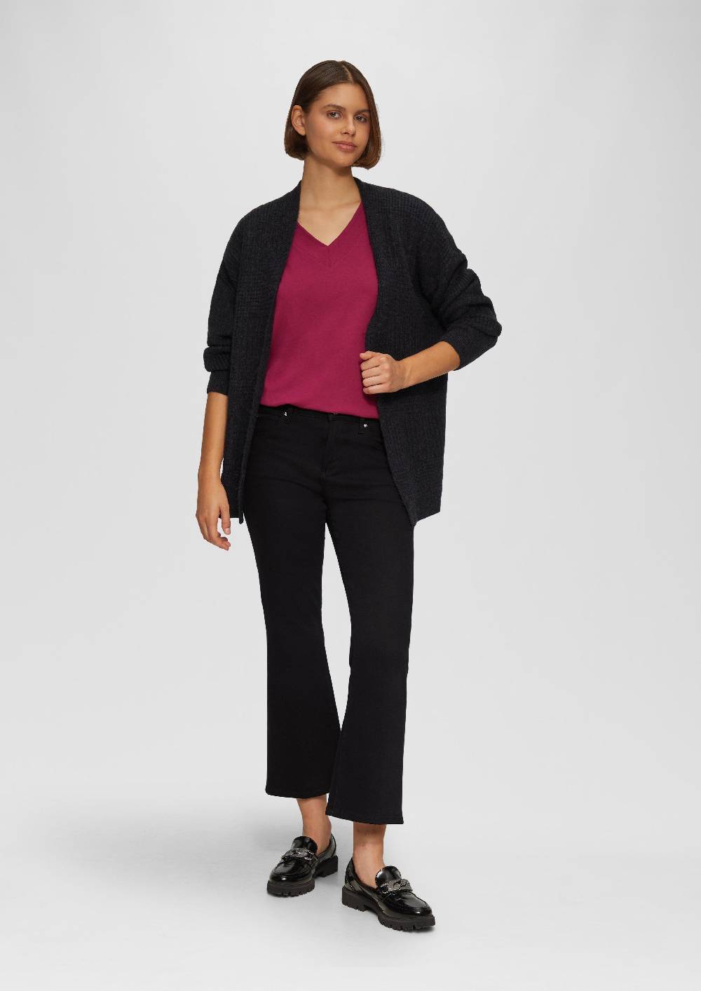 S.Oliver Cropped Jeans / Regular Fit / Mid Rise / Flared Leg Flash Sale