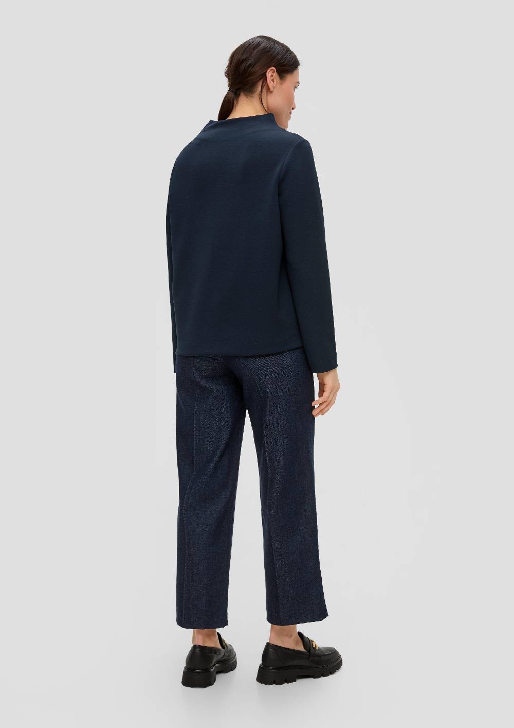 S.Oliver Sweatshirt mit Wasserfall-Kragen Lagerräumung