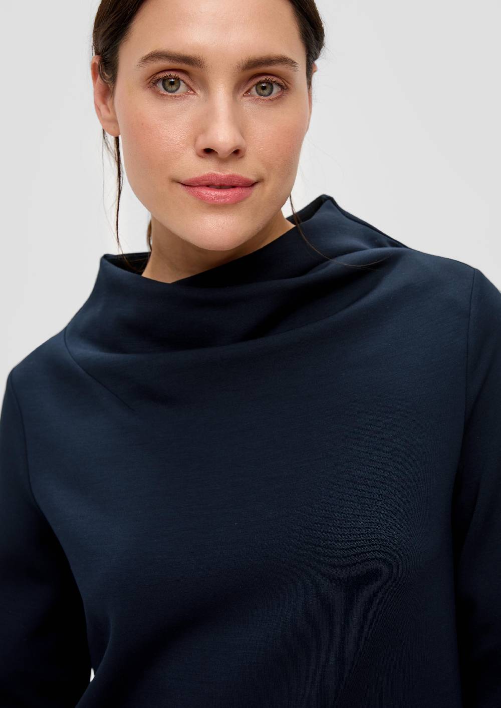 S.Oliver Sweatshirt mit Wasserfall-Kragen Lagerräumung