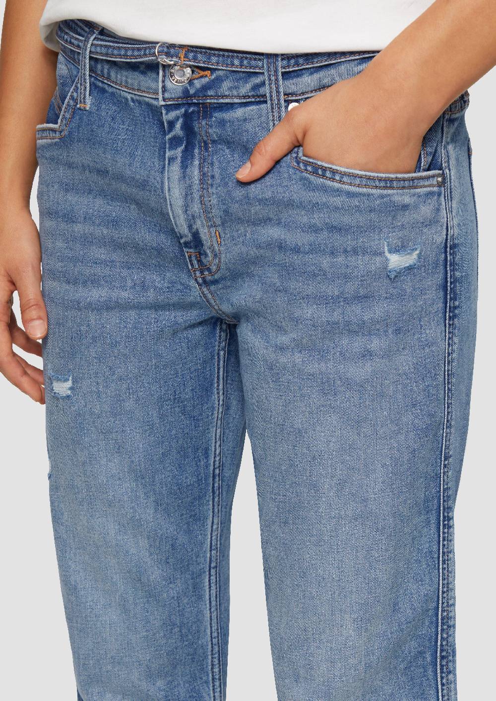 S.Oliver Cropped Jeans Karolin / Regular Fit / Mid Rise / Straight Leg Räumungsverkauf