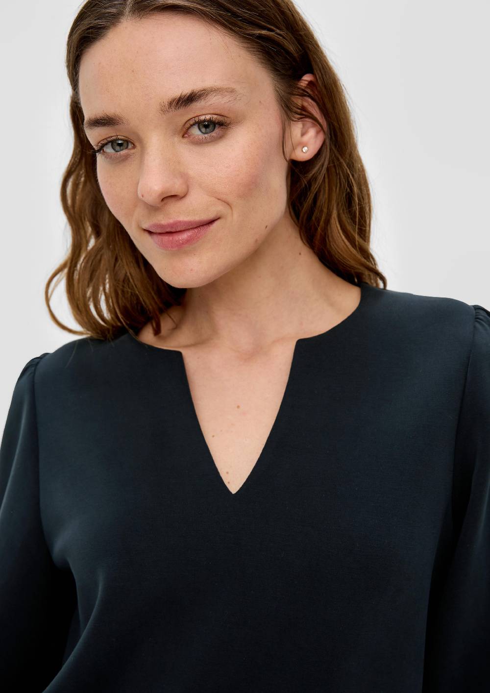 S.Oliver Langarmshirt mit Tunika-Ausschnitt Tägliche Deals