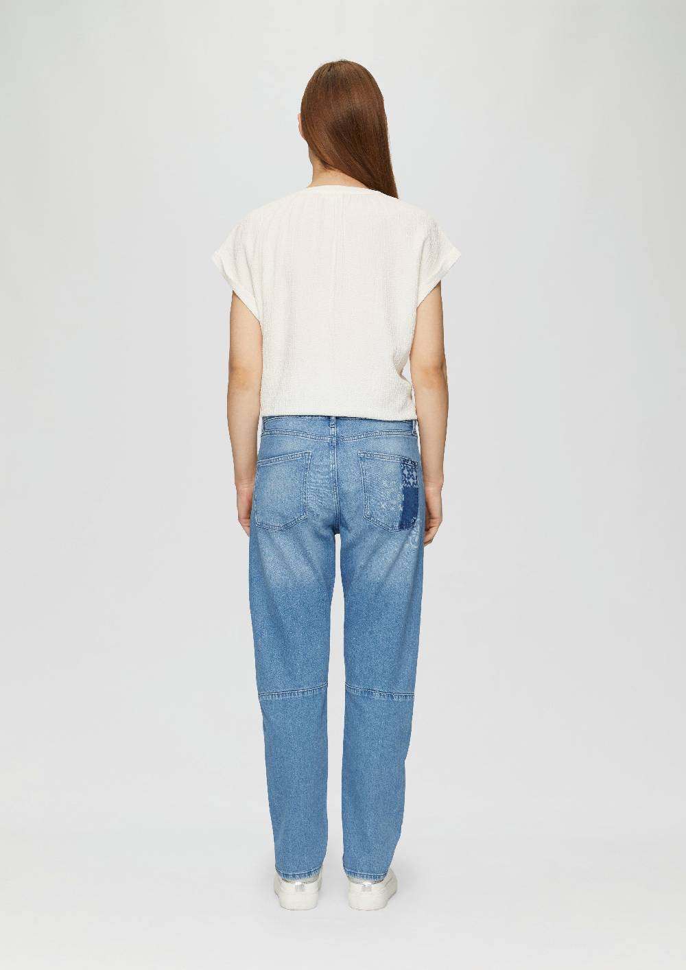 S.Oliver Ankle-Jeans Franciz / Relaxed Fit / Mid Rise / Tapered Leg / Laser-Print Riesige Ersparnisse