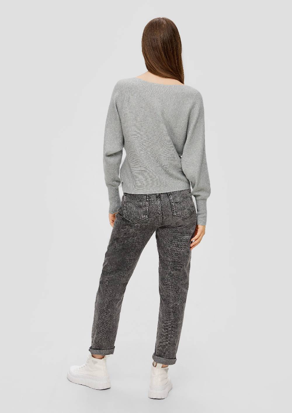 S.Oliver Rippstrickpulli mit Fledermausarm Kostenlose Rückgabe