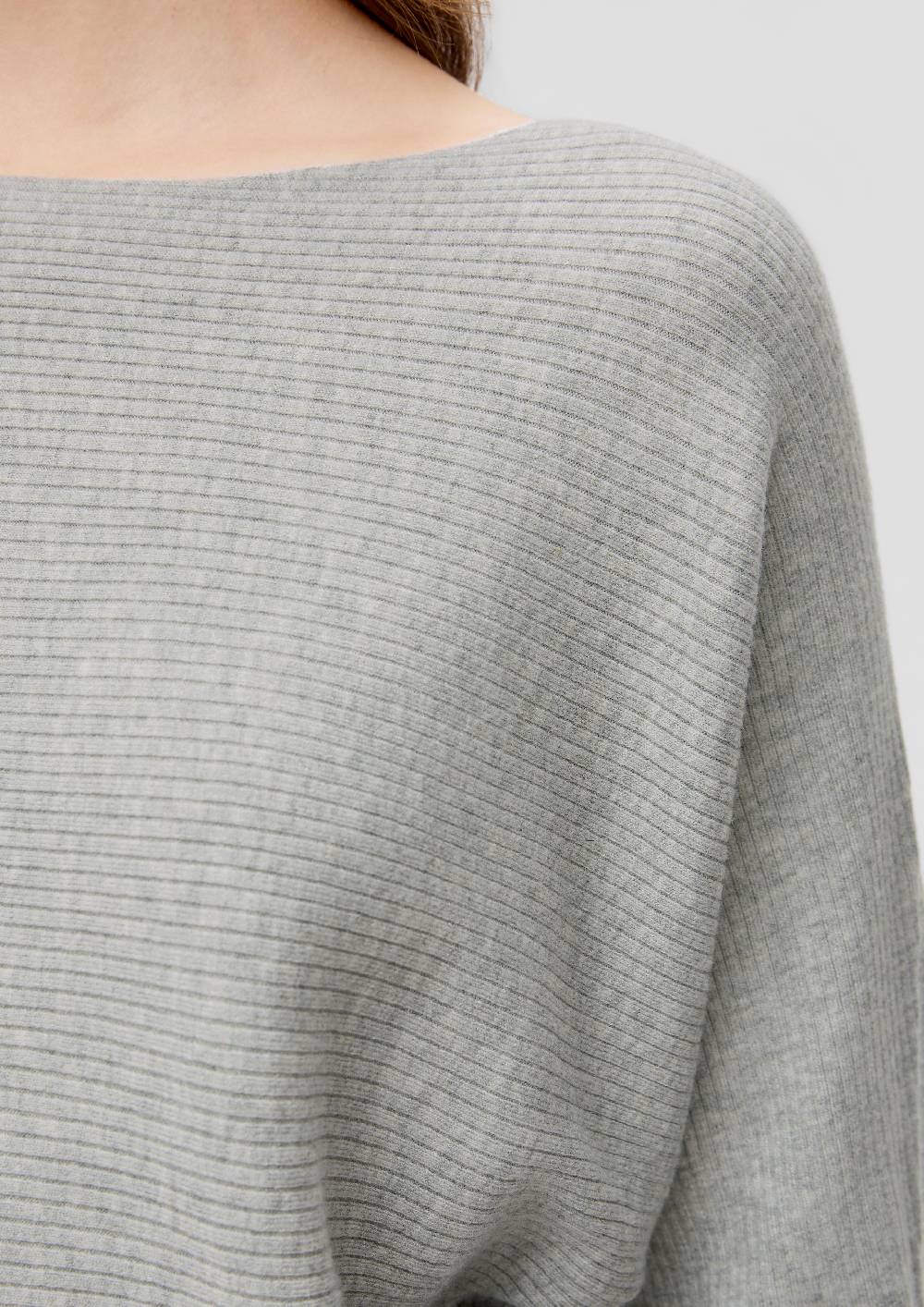S.Oliver Rippstrickpulli mit Fledermausarm Kostenlose Rückgabe