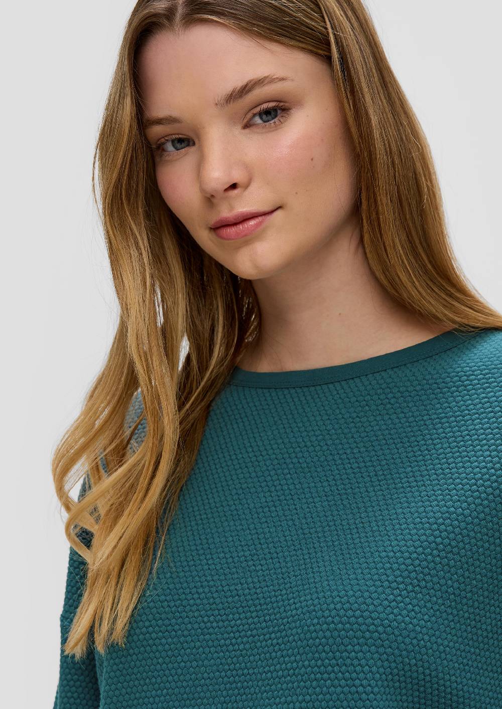 S.Oliver Sweatshirt im Boxy Cut mit Piquéstruktur Begrenzte Freigabe