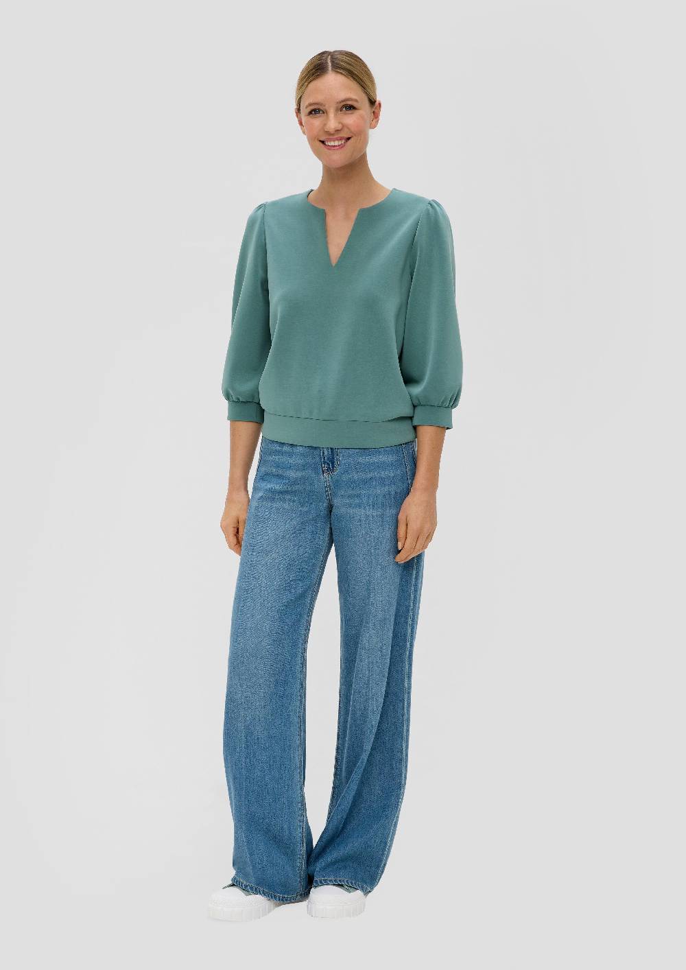 S.Oliver Langarmshirt mit Tunika-Ausschnitt Outlet