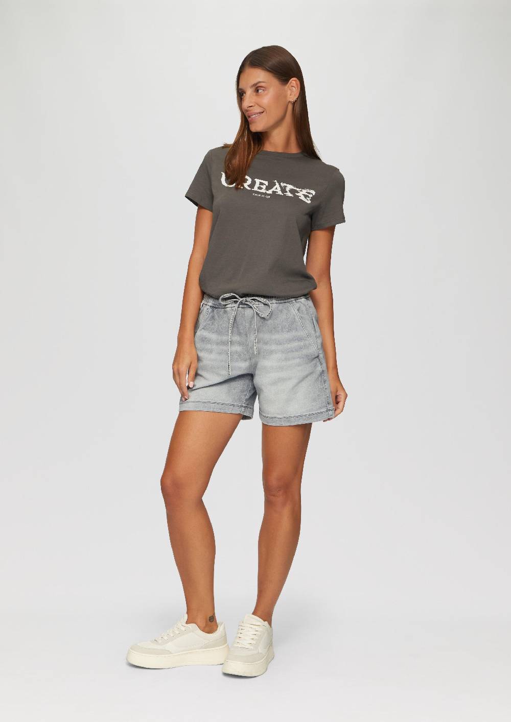 S.Oliver Jeans-Short / Mid Rise / Elastikbund Verkauf