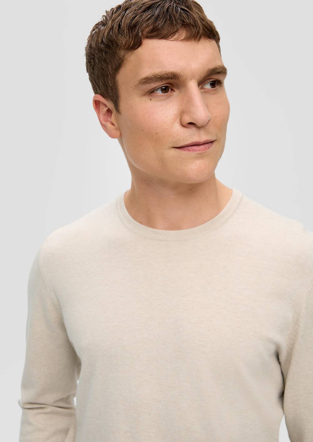 S.Oliver Strickpullover aus Seide mit Crew Neck Angebote