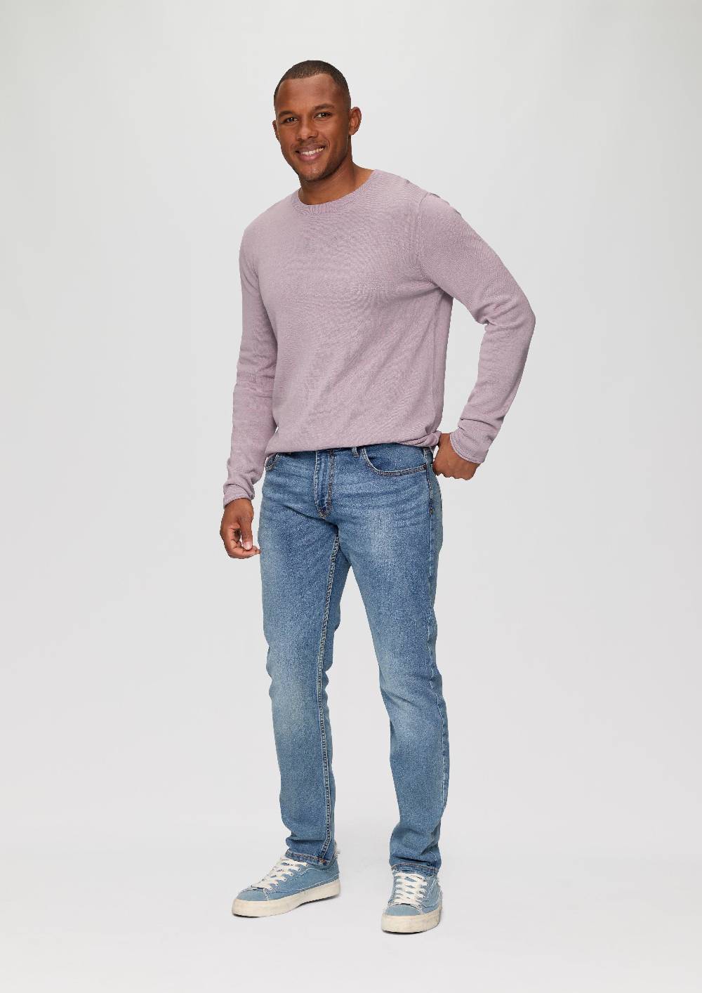 S.Oliver Strickpullover mit Rollsaum und Wascheffekt Hotsell