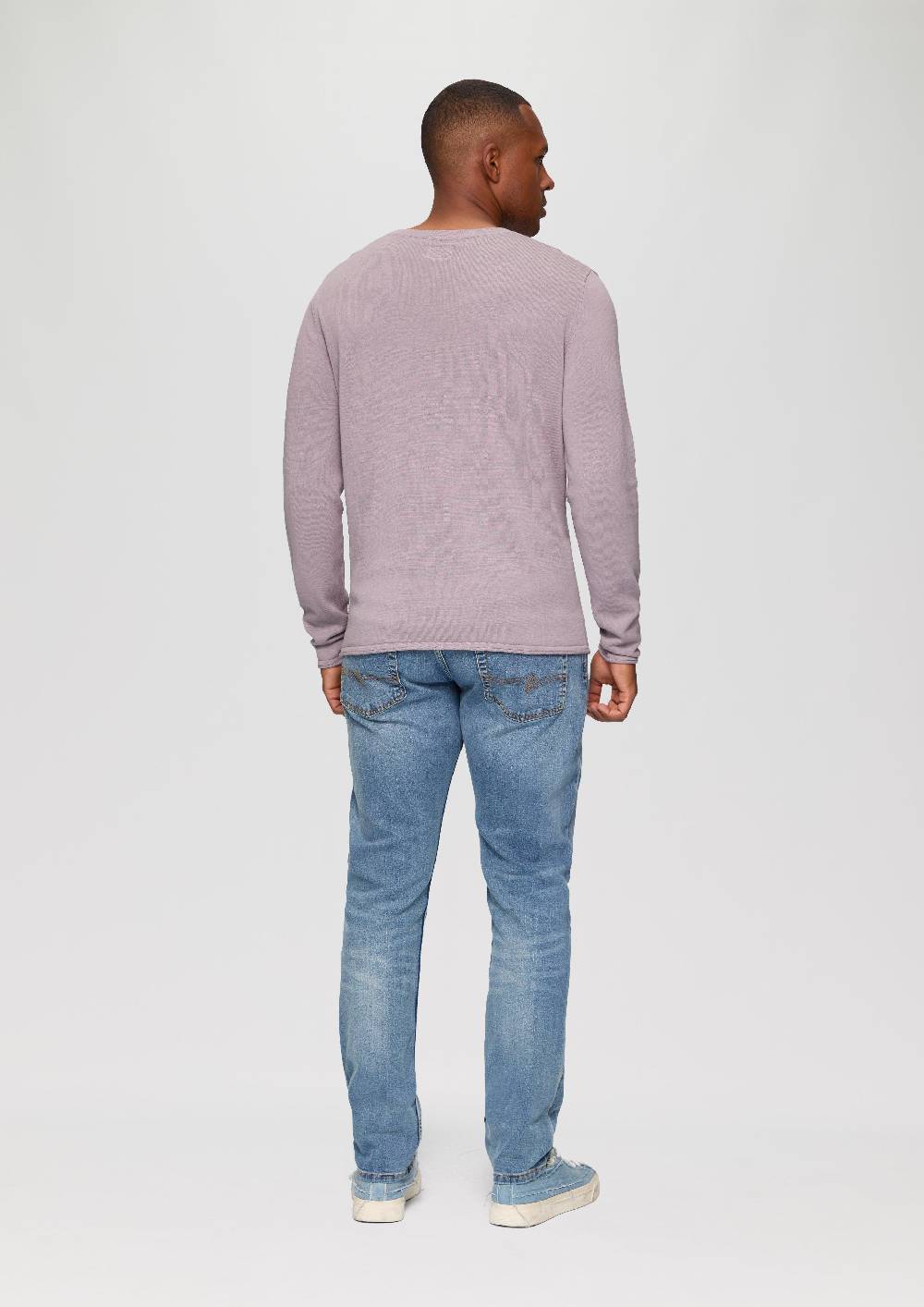 S.Oliver Strickpullover mit Rollsaum und Wascheffekt Hotsell