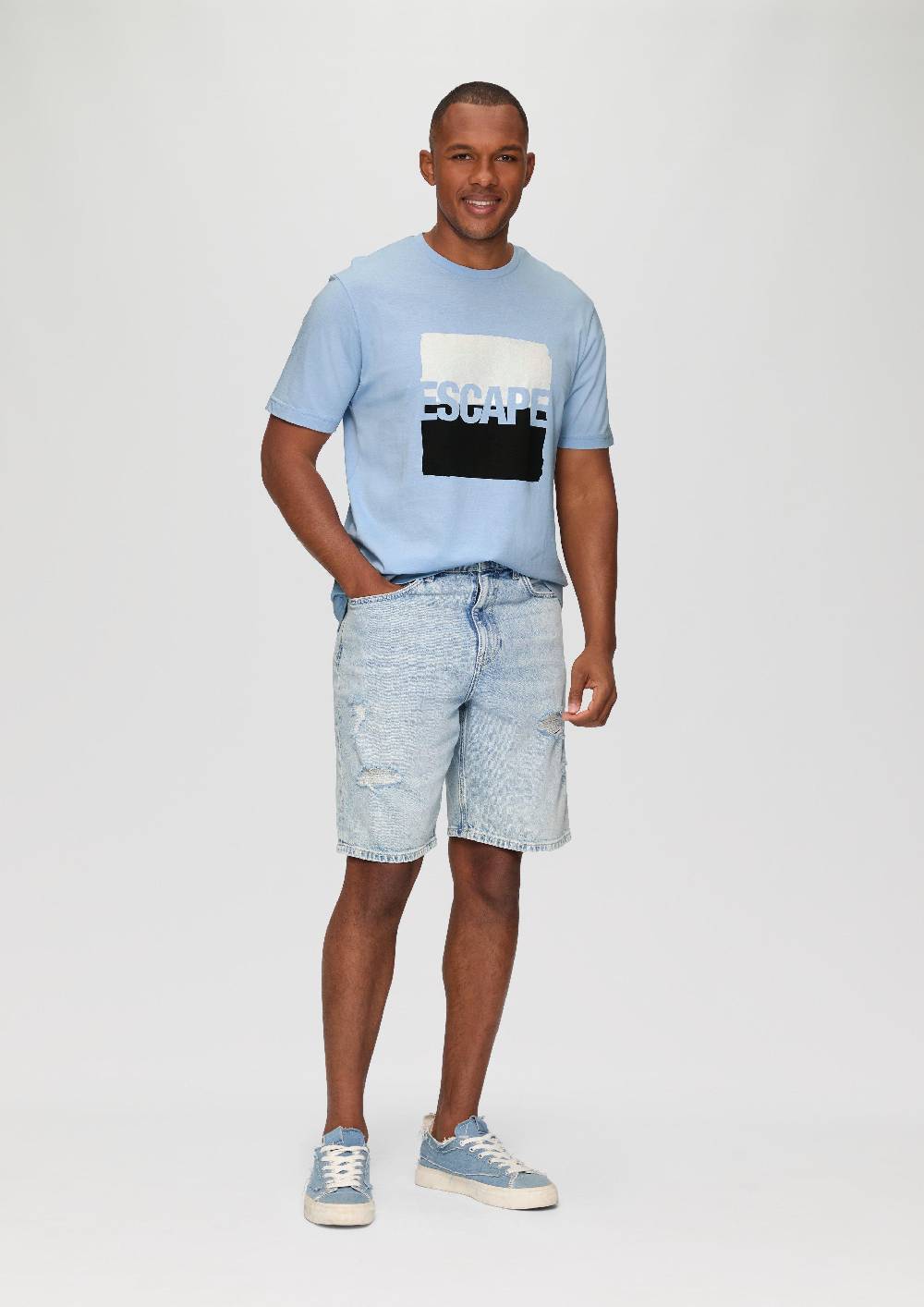 S.Oliver T-Shirt aus Jersey mit Frontprint Fabrikverkauf