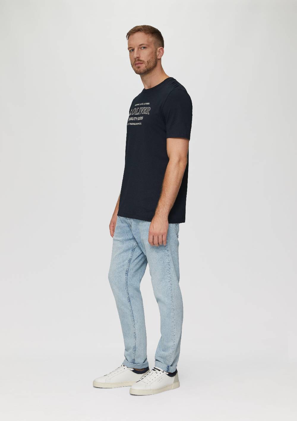 S.Oliver T-Shirt mit Logo-Motiven aus reiner Baumwolle Sonderangebot