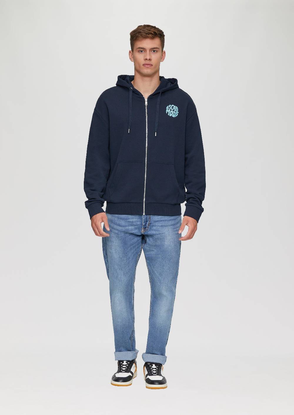 S.Oliver Sweatshirt-Jacke mit Print-Detail Preisnachlass
