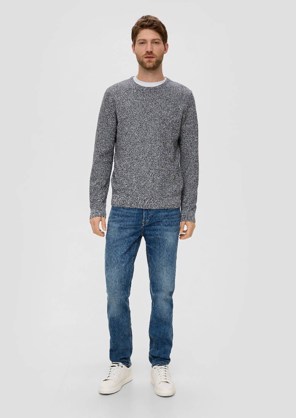 S.Oliver Feinstrickpullover mit Crew Neck Weihnachtsangebot