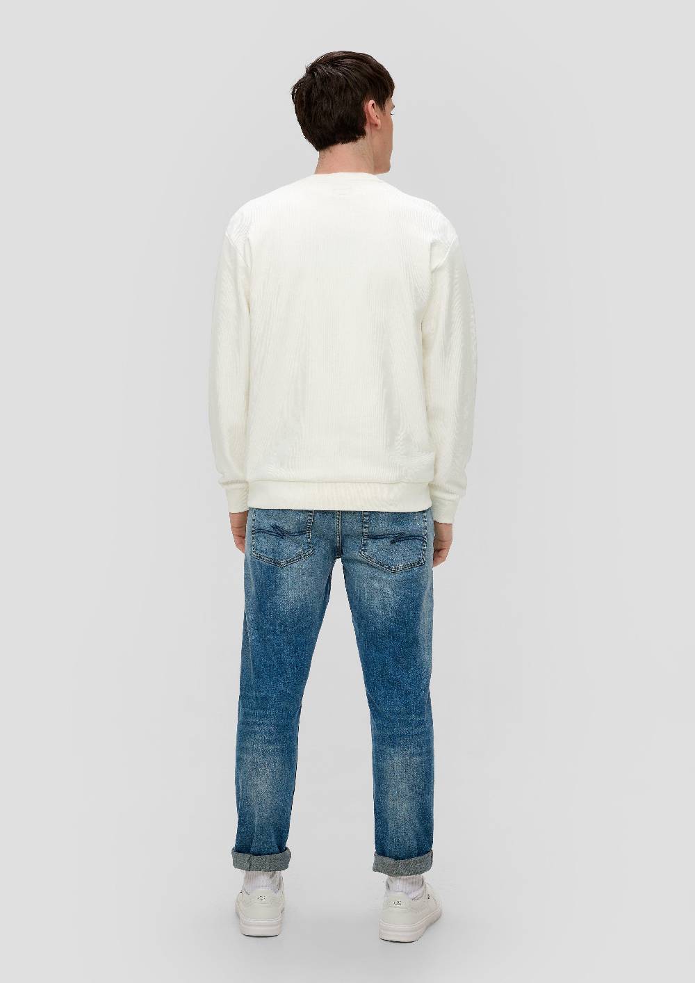 S.Oliver Sweatshirt mit Rippstruktur Top Angebot