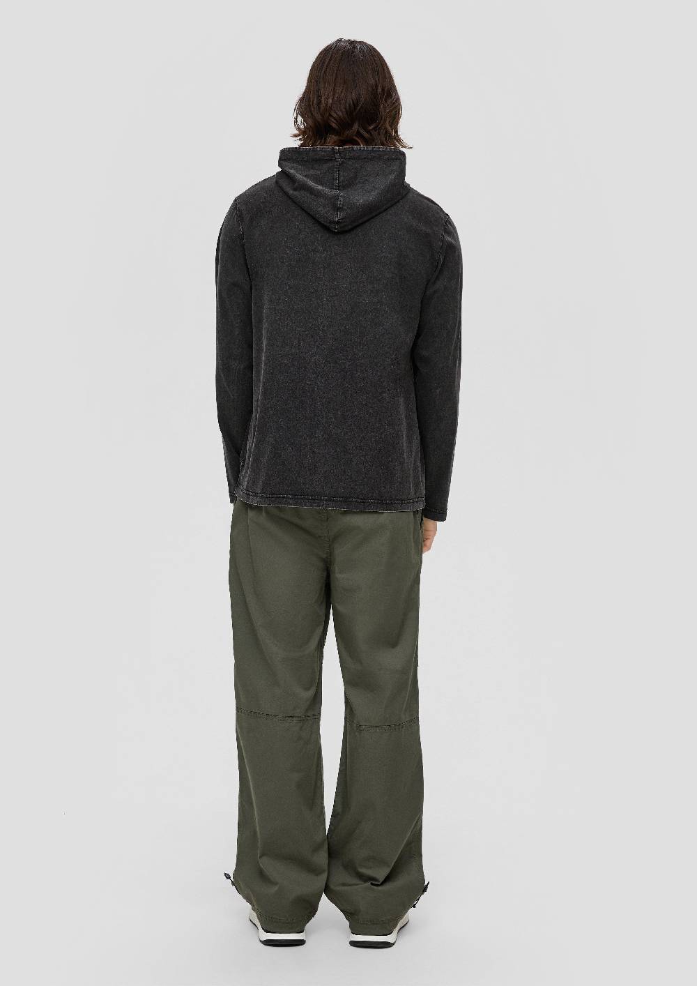 S.Oliver Gewaschenes Longsleeve mit Kapuze Neueste Mode