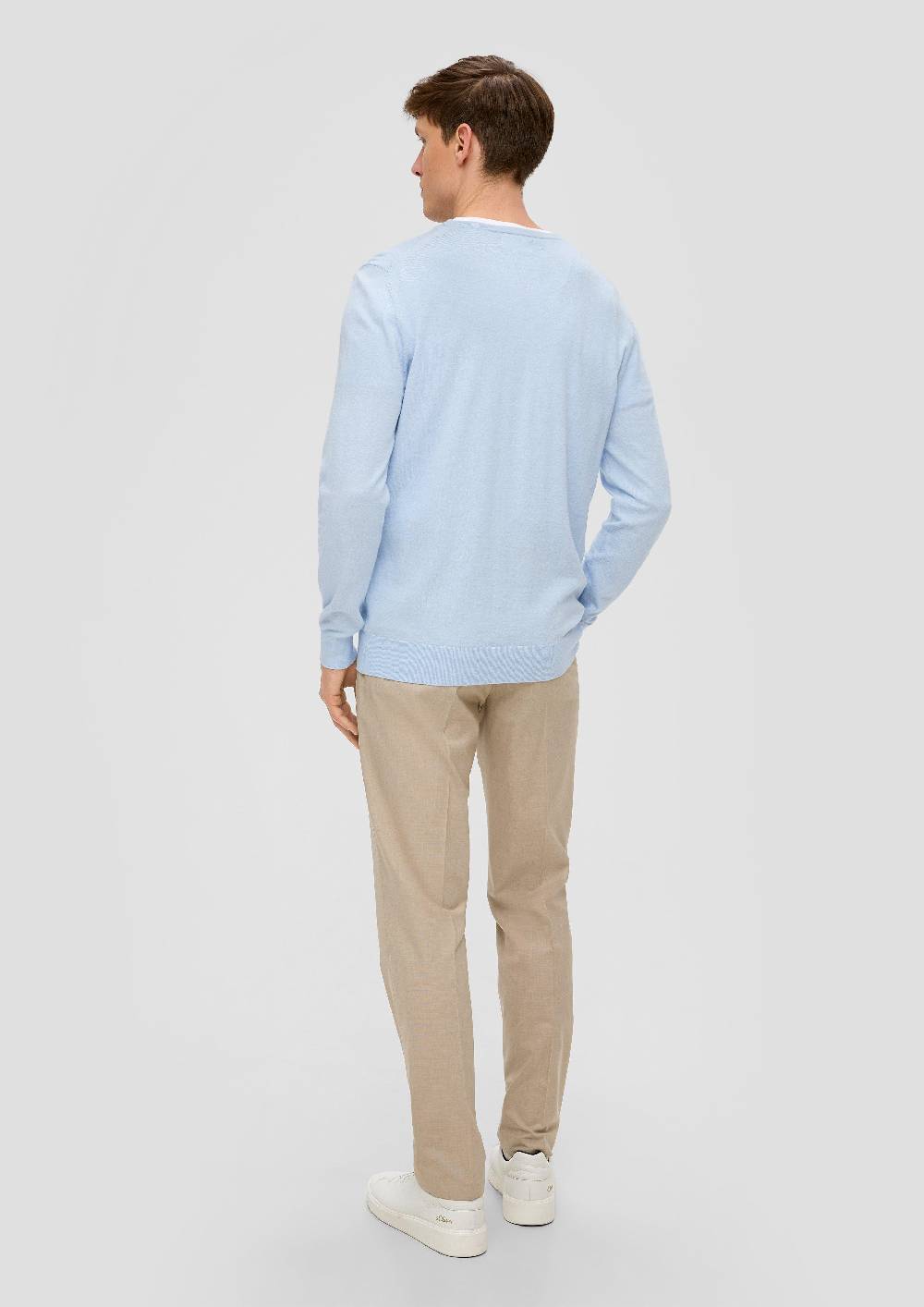 S.Oliver Strickpullover aus Seide mit Crew Neck Exklusive Angebote