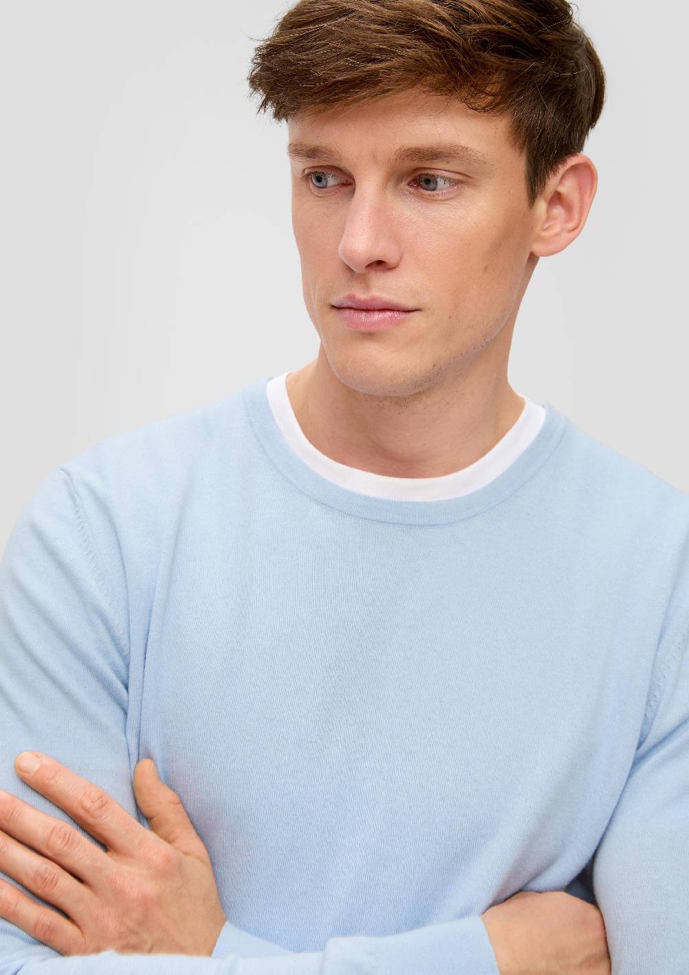S.Oliver Strickpullover aus Seide mit Crew Neck Exklusive Angebote
