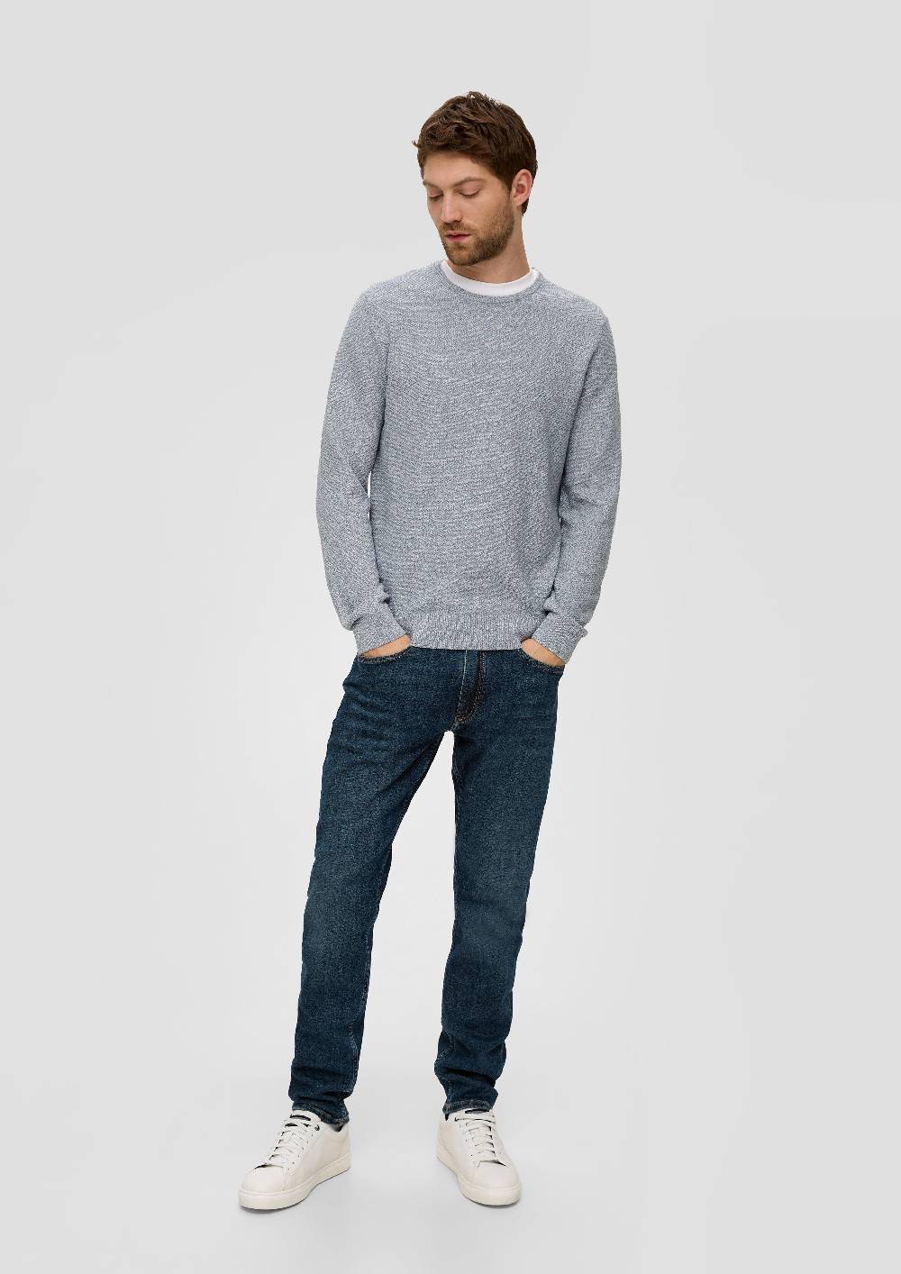 S.Oliver Feinstrickpullover mit Crew Neck Tägliche Deals
