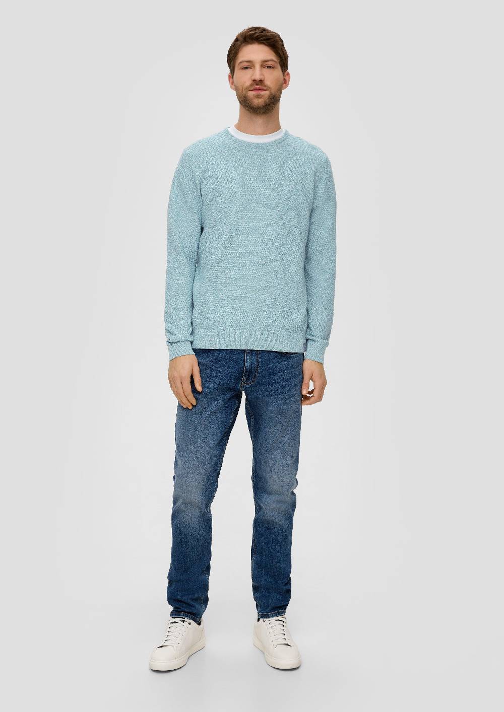 S.Oliver Feinstrickpullover mit Crew Neck Sonderangebote