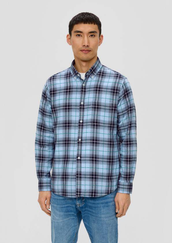 S.Oliver Regular: Langarmhemd mit Button-down-Kragen Letzte 2 Tage