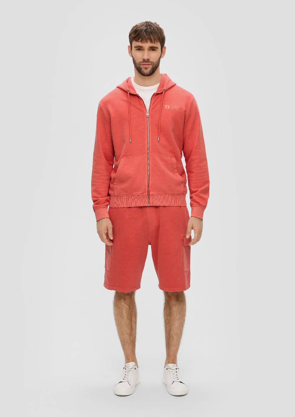 S.Oliver Sweatshirtjacke mit Garment Dye und Kapuze Riesige Rabatte