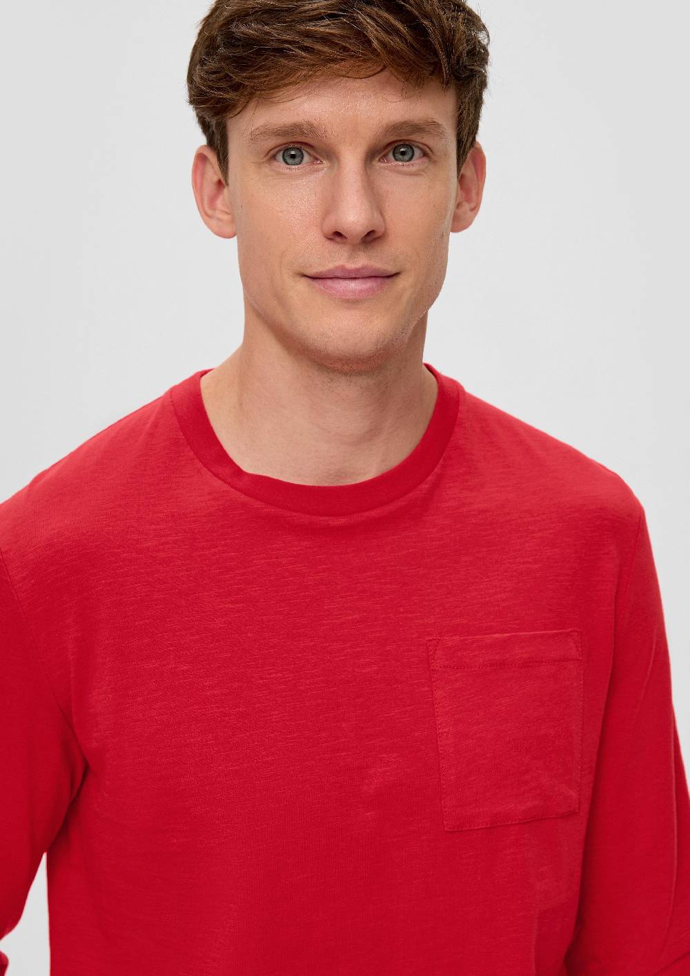 S.Oliver Longsleeve mit Flammgarnstruktur Im Verkauf