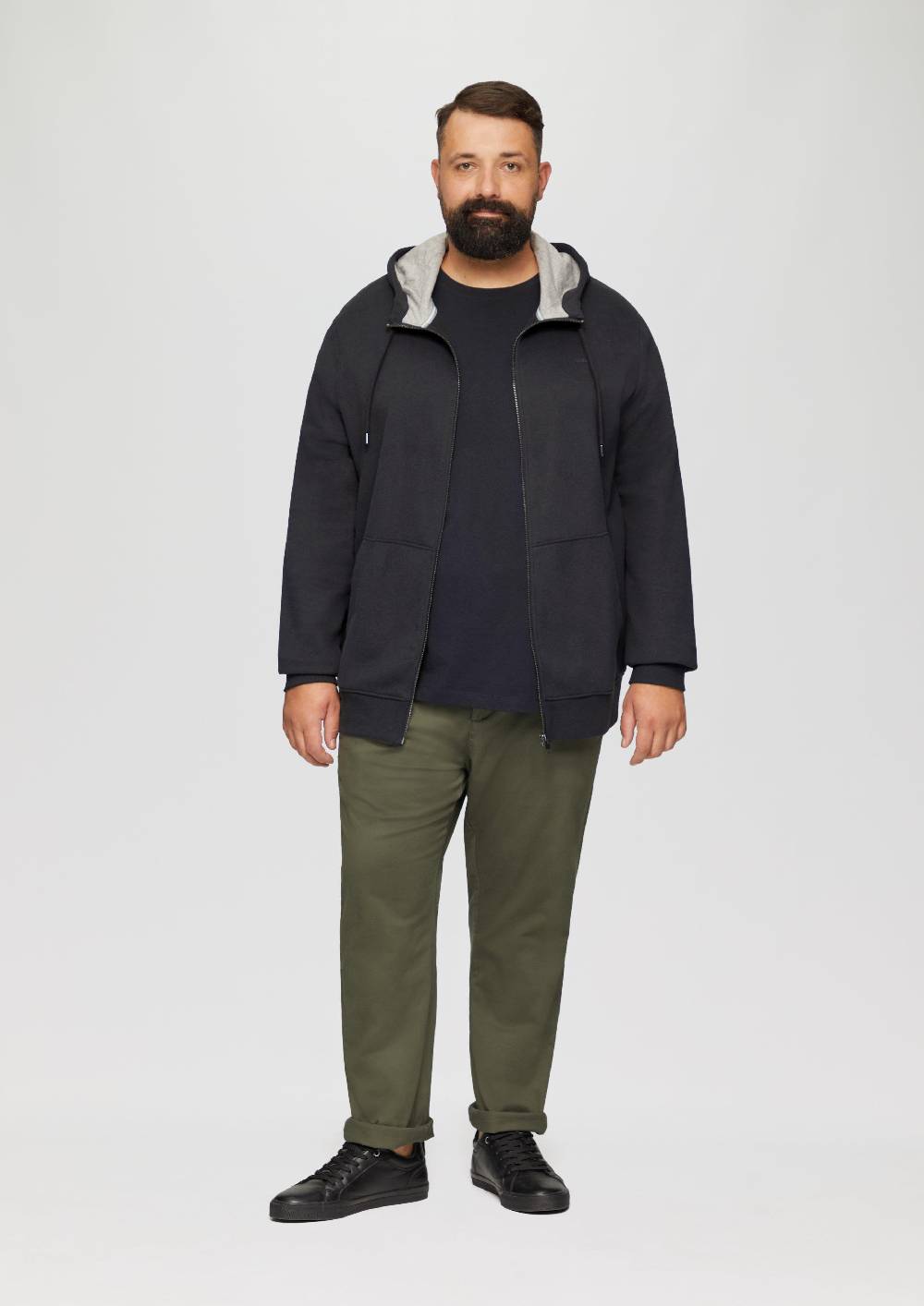 S.Oliver Sweatshirt-Jacke mit Kapuze und Logo Auslauf