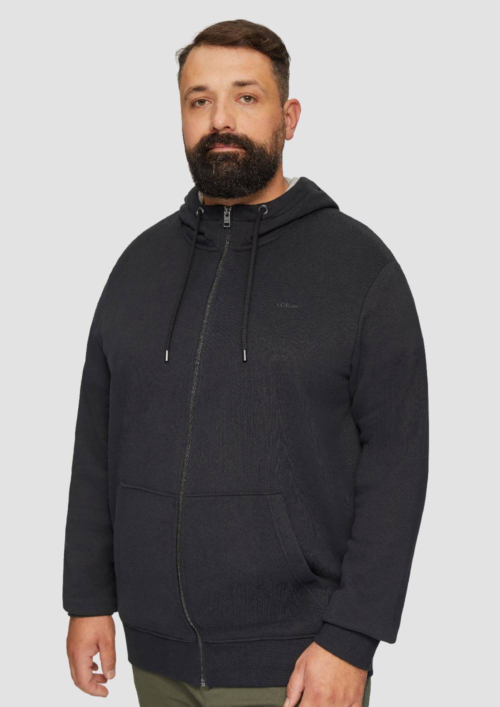 S.Oliver Sweatshirt-Jacke mit Kapuze und Logo Auslauf