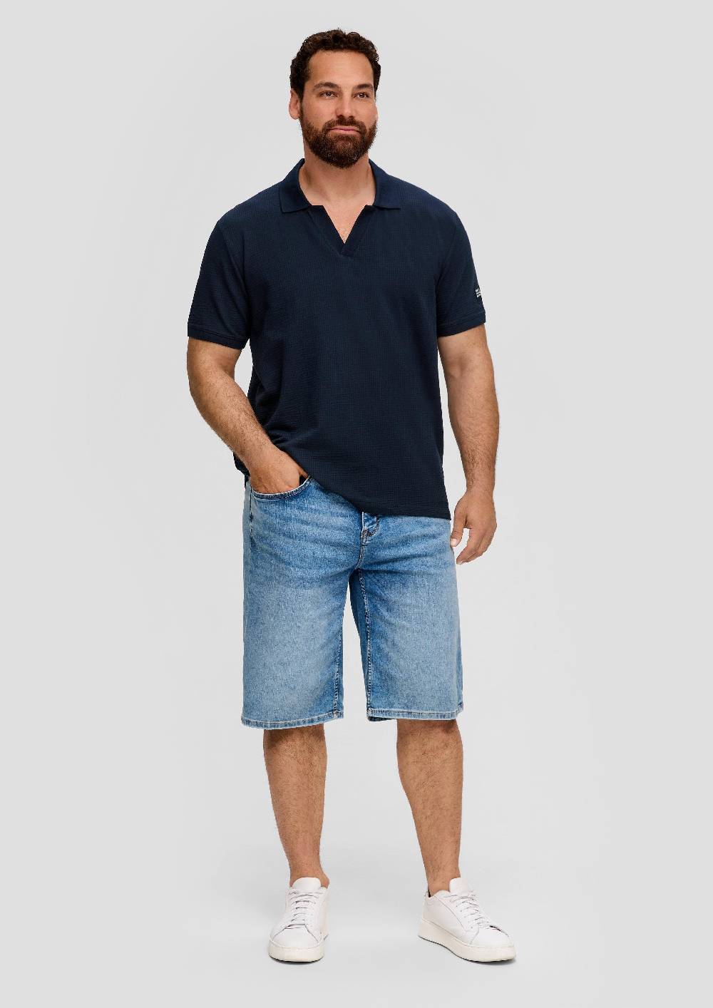 S.Oliver Poloshirt aus Baumwollstretch mit Applikation Hotsell