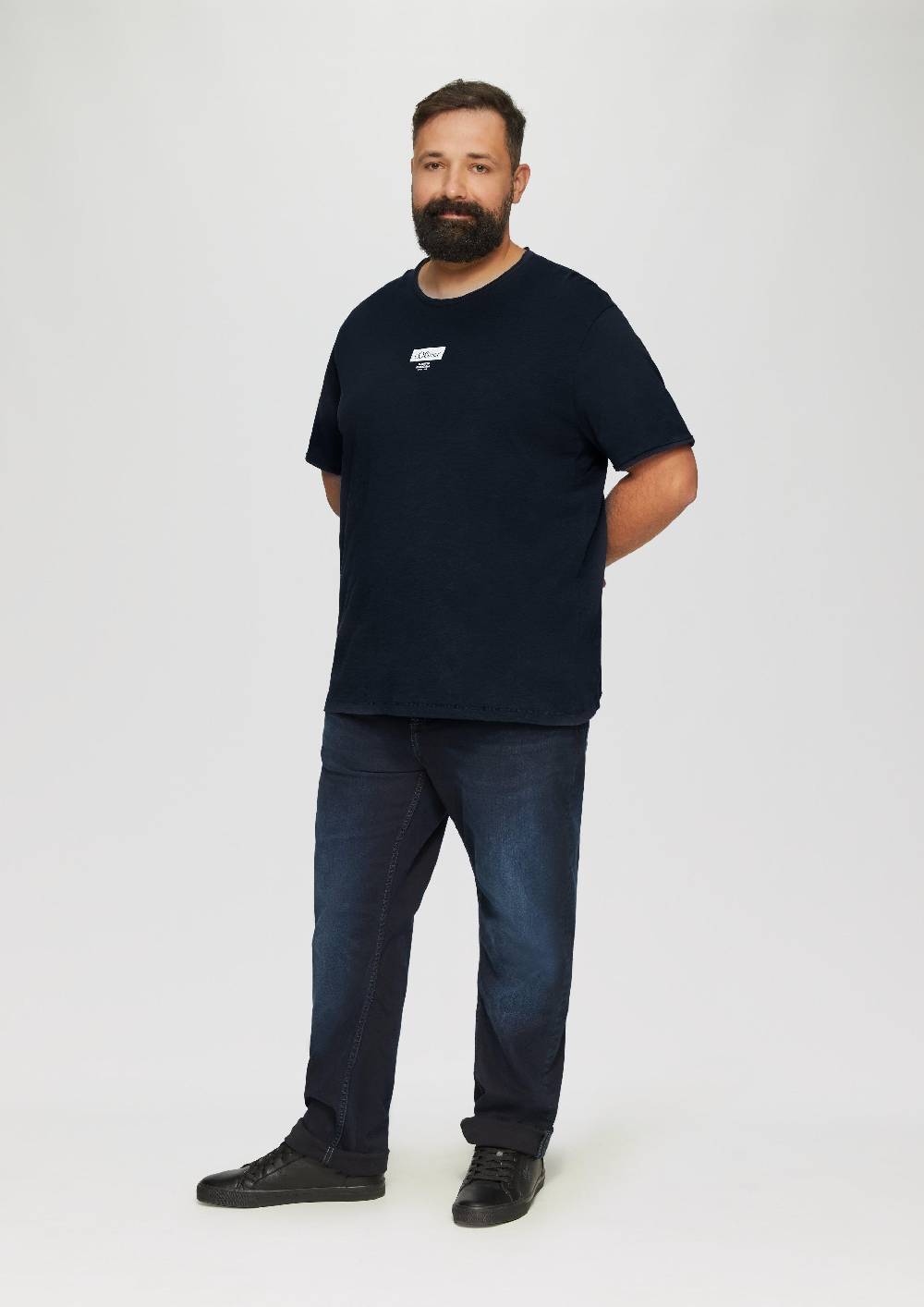 S.Oliver T-Shirt mit Flammgarnstruktur Schlussverkauf
