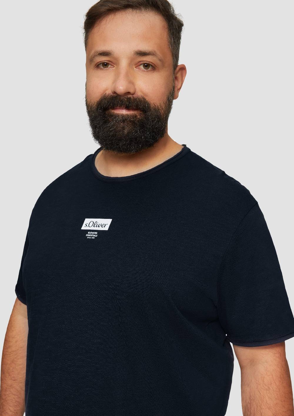 S.Oliver T-Shirt mit Flammgarnstruktur Schlussverkauf