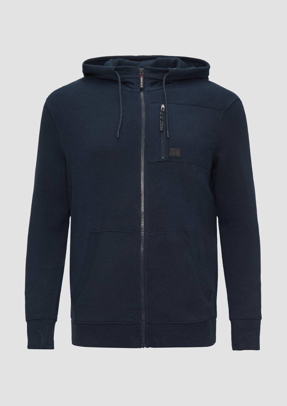 S.Oliver Weiche Sweatshirt-Jacke mit Kapuze Sonderangebot
