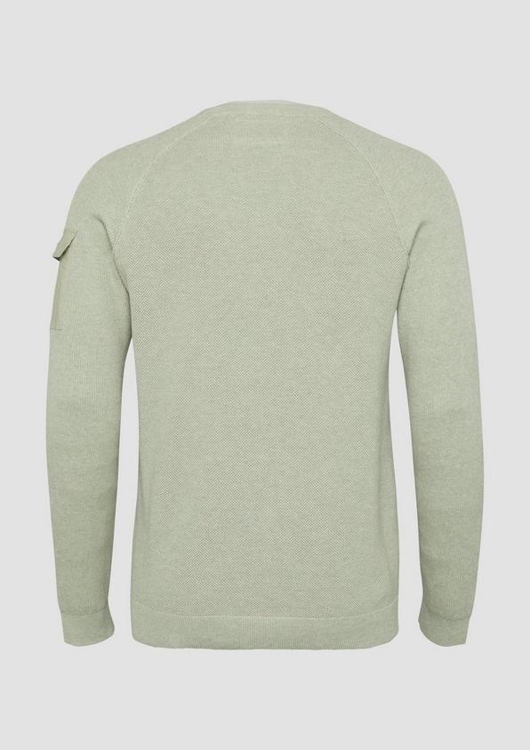 S.Oliver Strickpullover mit aufgesetzter Tasche am Arm Saisonschlussverkauf