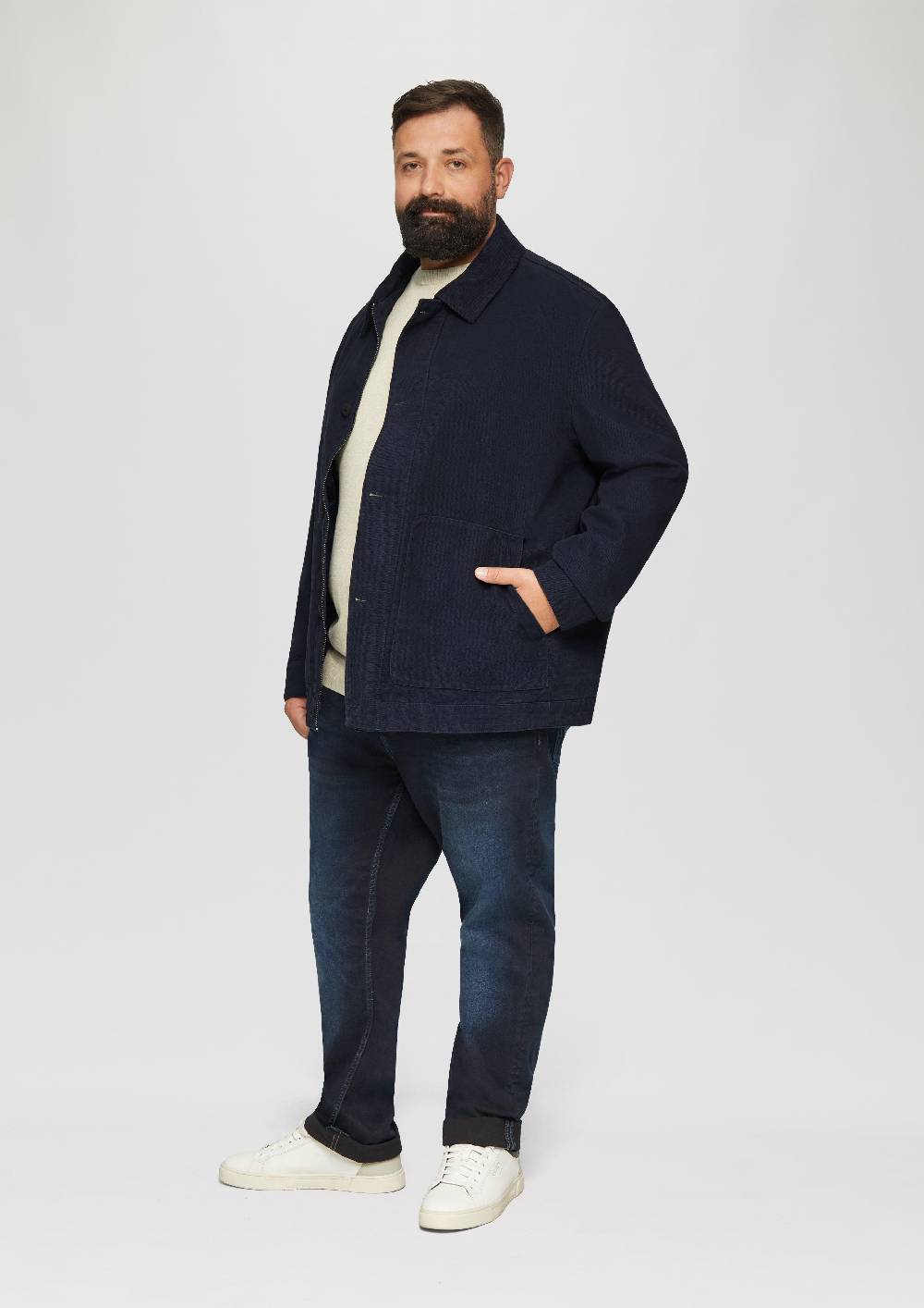 S.Oliver Jacke mit aufgesetzten Taschen im Fabricmix Super Sparpreis