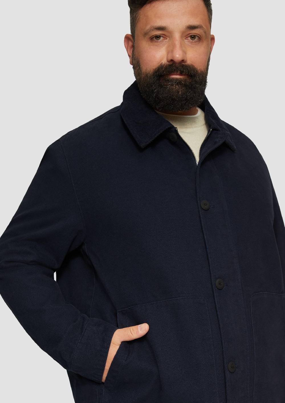 S.Oliver Jacke mit aufgesetzten Taschen im Fabricmix Super Sparpreis