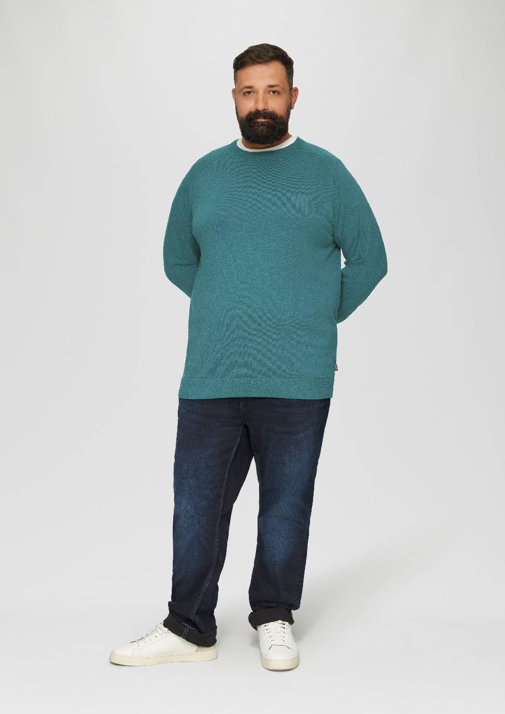 S.Oliver Strickpullover mit Rippbündchen Kostenlose Rückgabe