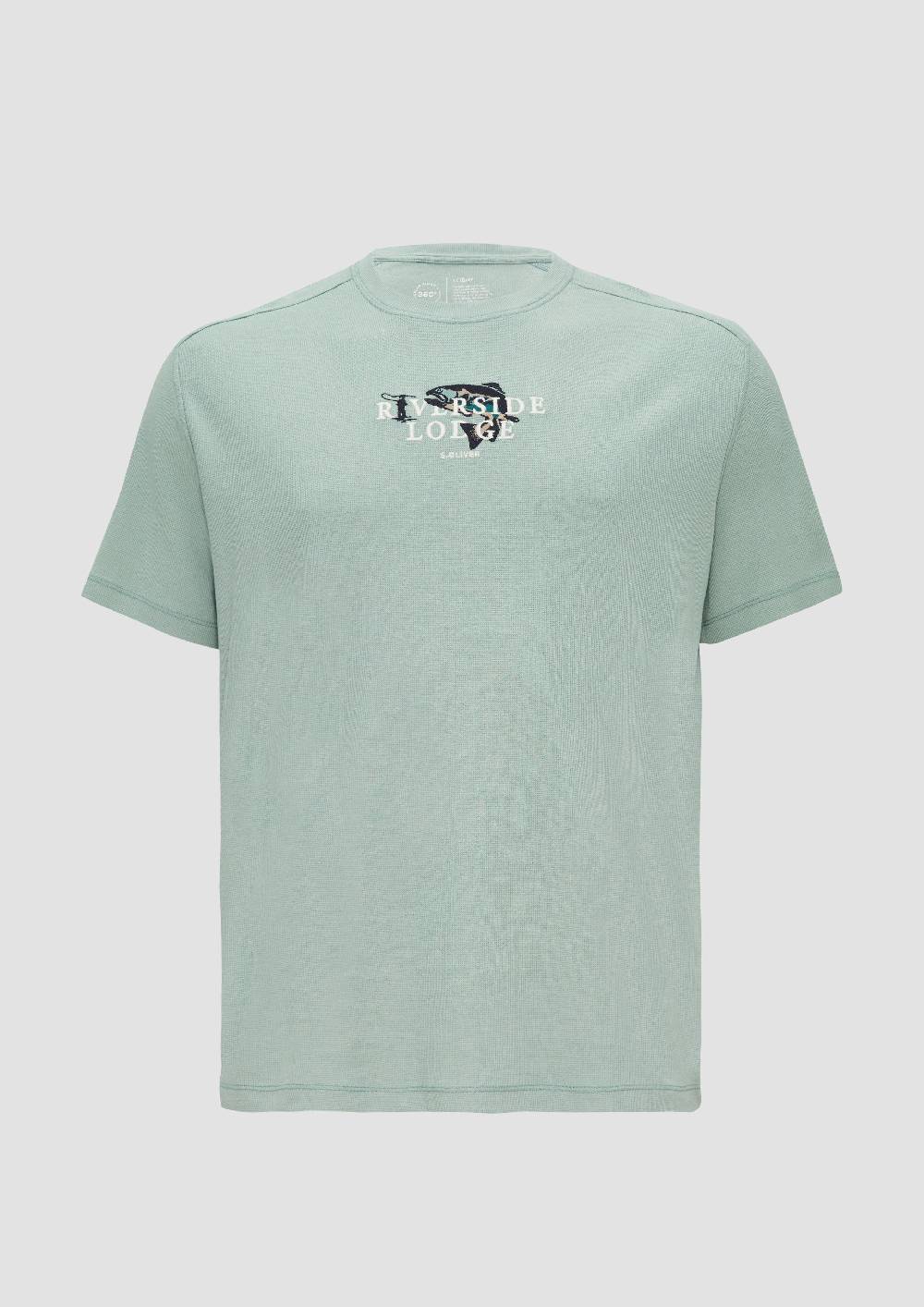 S.Oliver T-Shirt mit Stickerei aus Waffeljersey Bis zu 60% Rabatt