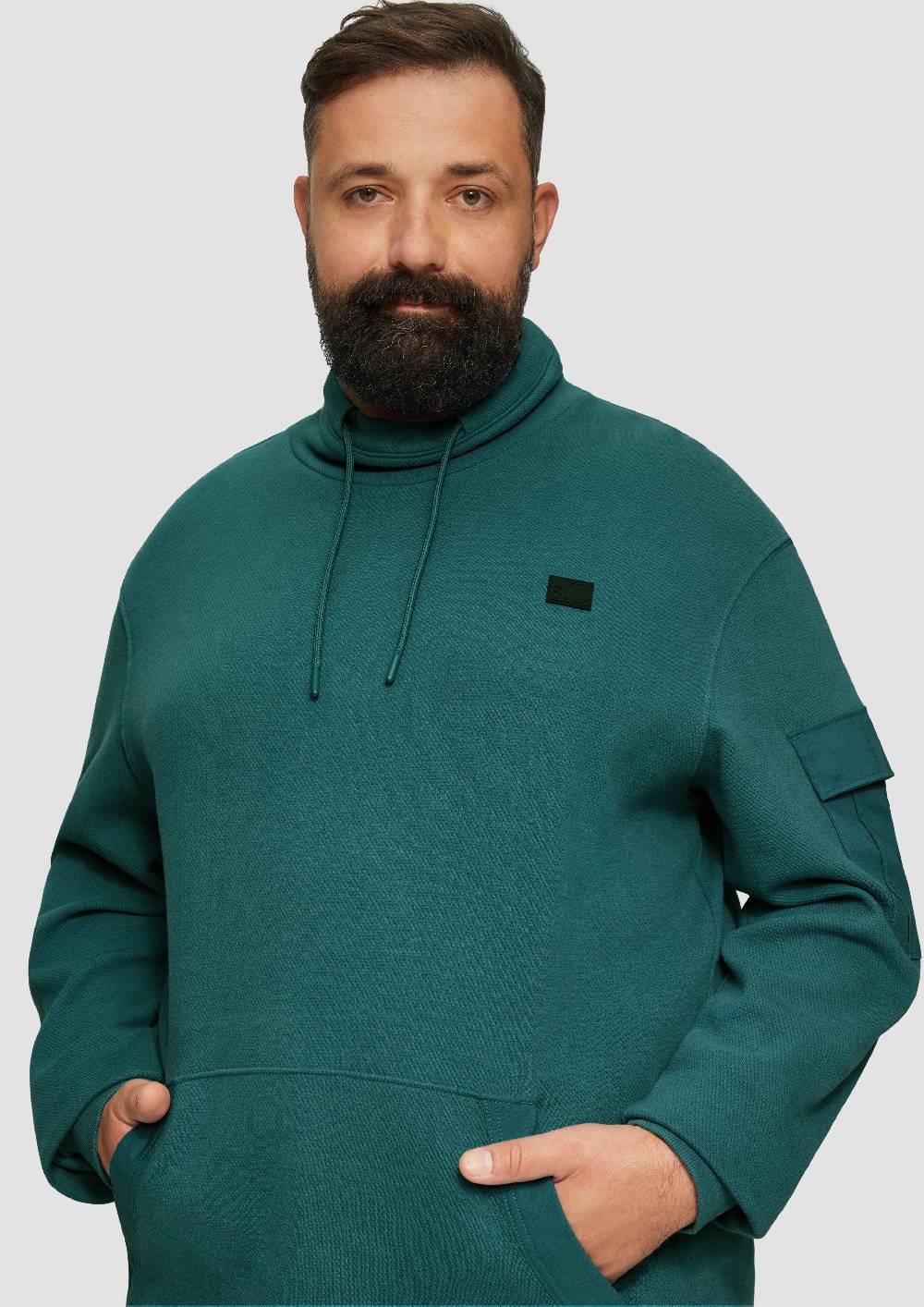 S.Oliver Sweatshirt mit Kängurutasche und Stehkragen Discount Store für neue Produkte