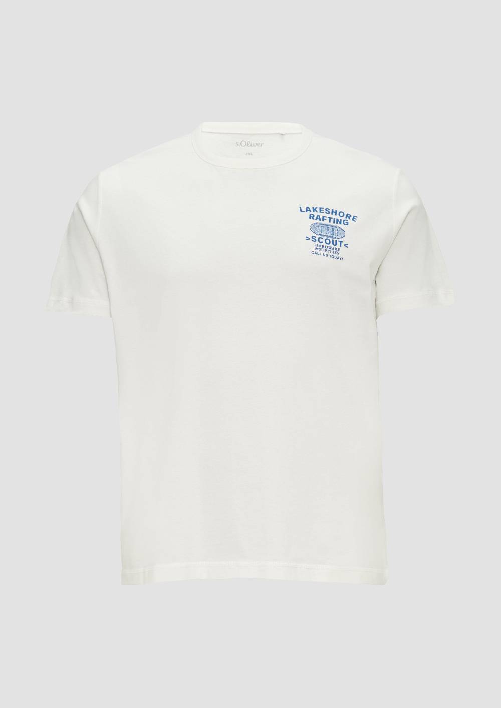 S.Oliver Baumwollshirt mit Frontprint 50% Rabatt mit kostenlosem Versand