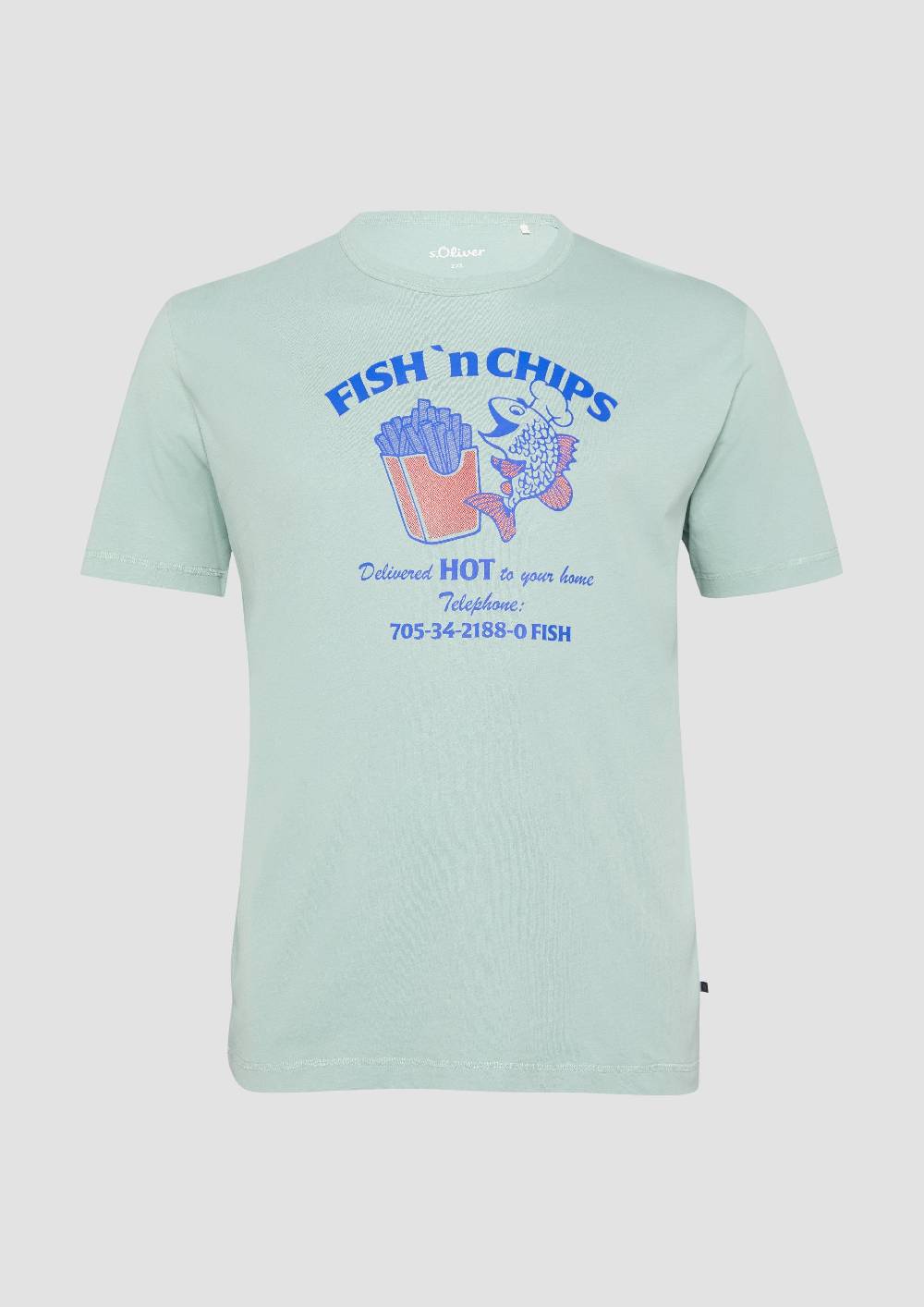 S.Oliver Baumwollshirt mit Frontprint Clearance-Verkauf