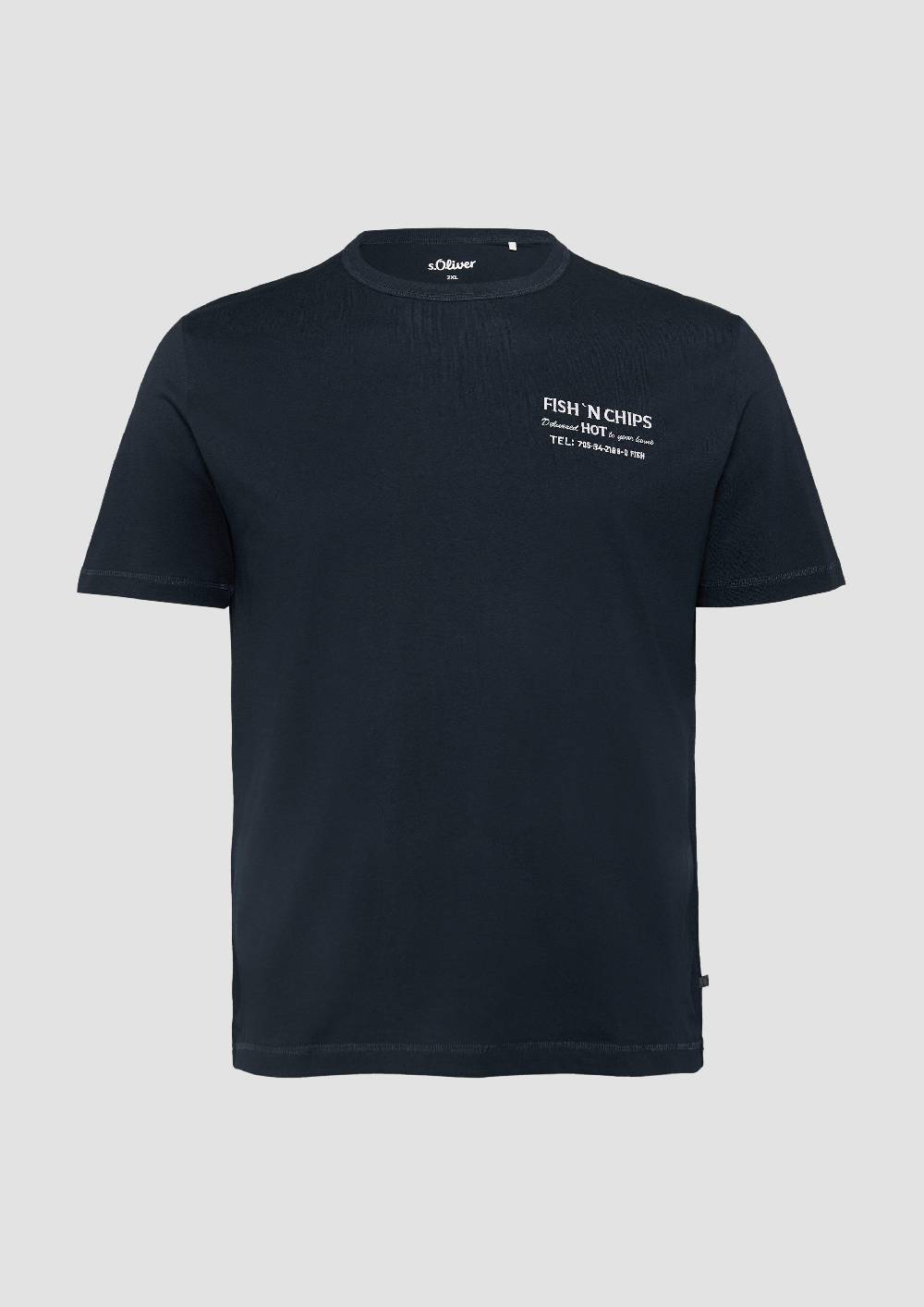 S.Oliver Baumwollshirt mit Frontprint Kostenloser Versand international