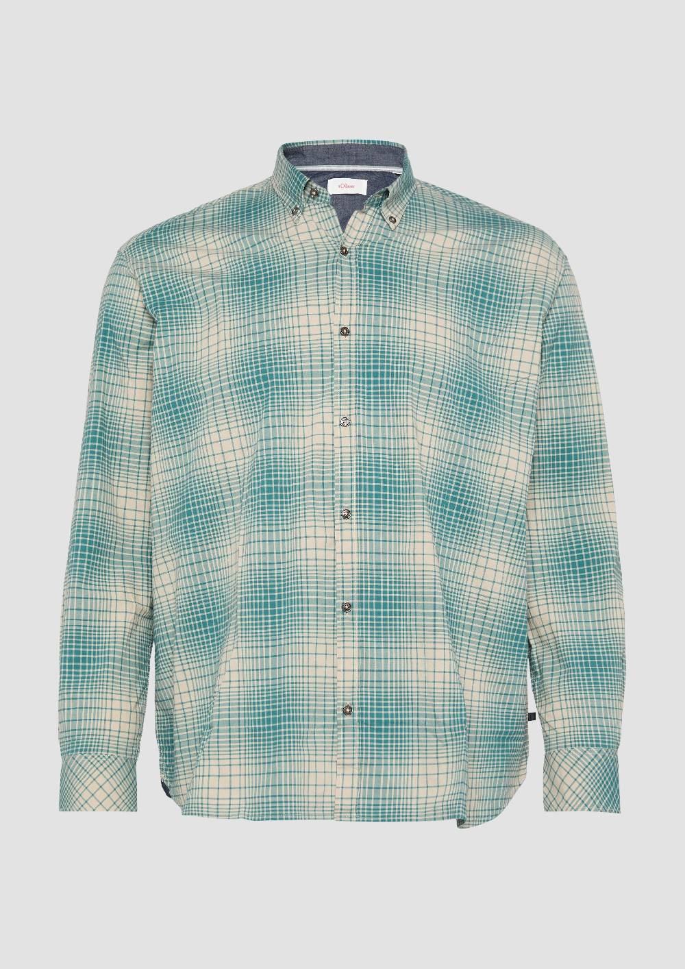 S.Oliver Hemd mit Button-Down-Kragen aus Baumwollstretch zollfrei