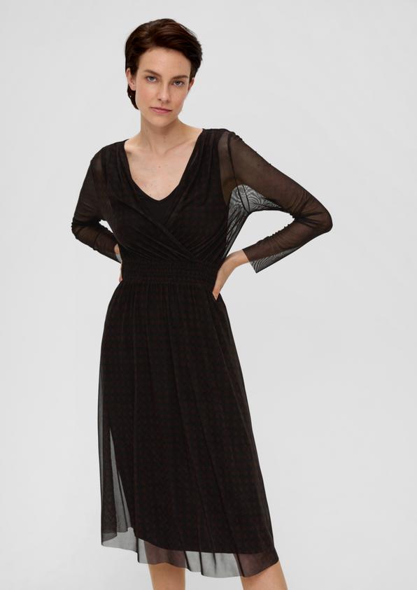 S.Oliver Meshkleid mit Smok-Detail Günstig kaufen